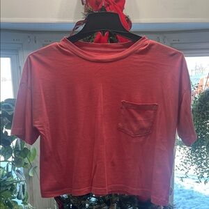 Women's infused melon Pocket Tee